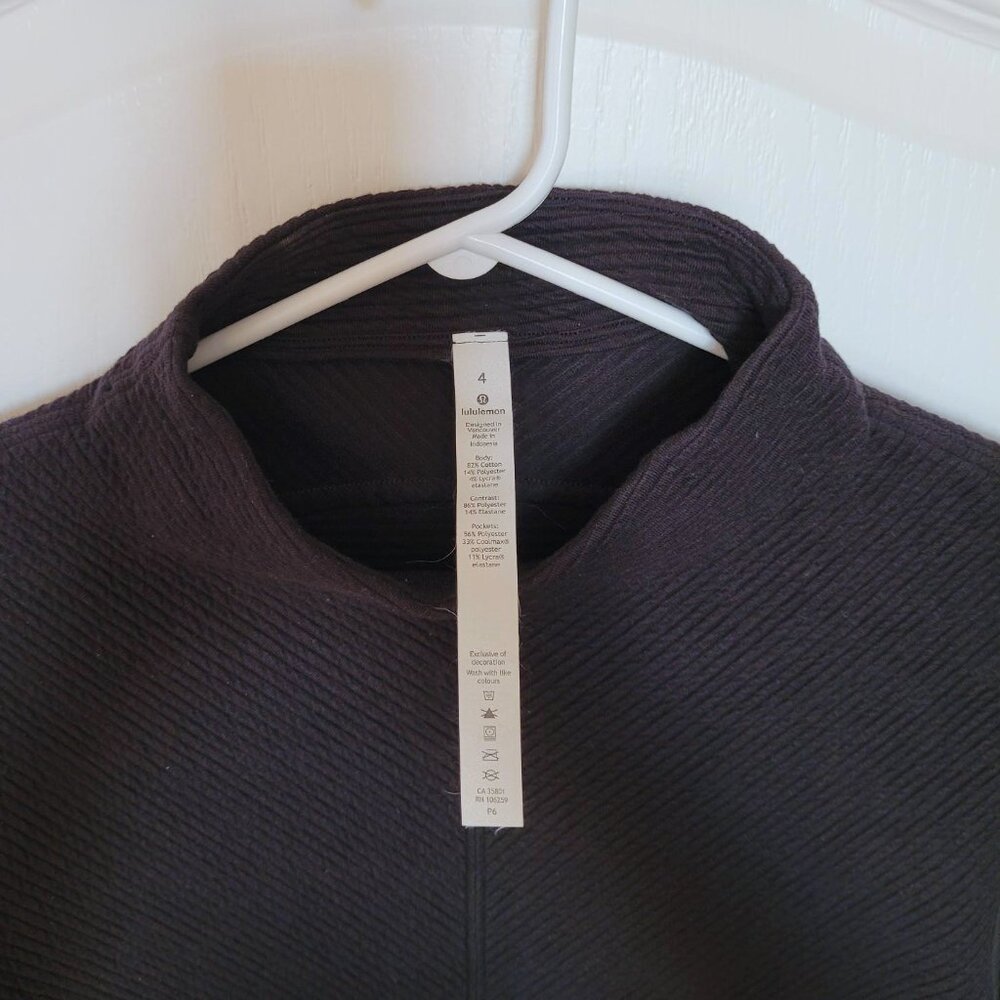 Lululemon On Repeat Mock Neck, Size 4, Black - Picture 7 of 12